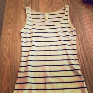 H&M black and white striped tank